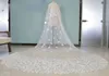 Luxurious Butterfly Appliques Bridal Veils 3M Cathedral Length Veil In Stock White Ivory Wedding Veils With Comb 100% Real Photo