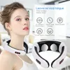 Electric Pulse Back och Neck Massager långt infraröd uppvärmning Smärtlindring Hälso- och sjukvård Relaxation Tool Intelligent Cervical Massager