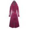 Mäns Tailcoats Fashion Gothic Hooded Trench Party Costume Tailcoat Långärmad jacka Casual High Quality Mens Tops Blus Ny