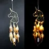 4 Kleuren LED Windgong Handgemaakte Dreamcatcher Lampen Veer Hanger Dream Catcher Creative Hanging Craft Wish Gift Woondecoratie C6756