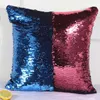 Simple côté Sequin taie d'oreiller Glamour carré taie d'oreiller voiture canapé-lit housse de coussin décor à la maison sirène lumineux oreiller couvre BH2223 TQQ