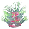 Niet giftige zee anemoon ornament gloeiend in licht zachte siliconen flexibele achtergrond simulatie plant accessoire aquarium decoratie