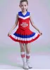 Cheerleading cheerleaders klädgrupper barn skol pojkar flickor aerobics kostymer tävling baby uniform klänning kjol1
