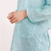 Women Floral Waterproof Long Sleeve Kitchen Cooking Baking Apron Working Smock Home Cooking Apron