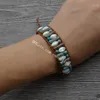 10pcs Beach Charm Bracelet Adjustable Shell Beads Summer Bracelets Handmade Round Tube Sea Sediment Jasper Gemstone Beaded Leather Bracelet