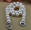 Splendida collana di perle bianche dei mari del sud da 10-11 mm Chiusura in argento 925 da 19 pollici