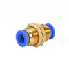 Freeshipping 5 stks / partij Bulkhead Connector Cap Montage Eén Push To Connect Fitting Bulkhead Union Threaded 6/8 / 10 / 12mm