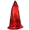 Halloween kostymer Long Death Cloak Party Cosplay Vampyr Cloak Hooded Witch Wizard Cloaks Ghost Gown Robe Fancy Cool Hood Cloaks för Vuxen