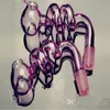 Panela em espiral rosa, bongues de vidro por atacado Bongas de óleo Burner tubos de água Platas de água fumando