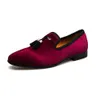 Men de nouveaux mocassins mocassins Slip on chinois en cuir de style chinois chaussures décontractées mâle rouge appartements cf moccain moccain chinee tyle chaussure