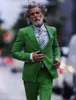 Мода Green Men Свадебный смокинги Пик нагрудные Groom Tuxedos Отлично Мужчины Blazer 2 шт костюм выпускного вечера / смокинг (куртка + брюки + Tie) 68