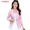 2019 Novo primavera outono plus size 4xl feminino feminino ternos de negócios um botão Office Blazers Jackets Short Slim Blazer feminino Suit V191128