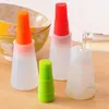 100pcs Portable Silicone Oil Pepper Bottle With Brush Measuring Cup Cap Baking BBQ Basting Brushes Pastry Oil Meat Bread Kitchen Tool Tools