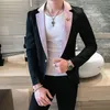 Terno masculino veste kostym homme djup v sexig outfit mens stilig blazer 4 färger brittisk stil smal passform suit jacka män kappa