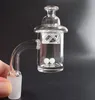 DHL 5mm Bottom XL Flap Top Quartz Nail With Spinning Cyclone Carb Cap Luminous Terp Pearl Quartz Banger Nails For Glass Water Bongs