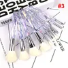 New Crystal Makeup Brushes 10pcs/set Diamond Crystal Handle Brush Eyeshadow brushes kit Face Foundation Powder Concealer Cosmetics Brush