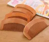 500pcs / lot transporte rápido personalizado gravado o seu Logo Natural Peach madeira Comb Barba Pente de bolso Comb # 8120