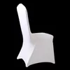 100Pcs El White Lycra Spandex Chair Cover Wedding Party Christmas Banquet Dining Office Stretch Polyester Covers9344478