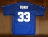 Frakt från oss Al Bundy #33 Polk Högt gift med barn Men Movie Football Jersey All Stitched Blue S-3XL Hög kvalitet