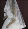 Principessa Rosso Bianco Avorio Veli da sposa economici Veli da sposa lunghi in pizzo Uno strato Velo da sposa con bordo in pizzo su misura Spedizione gratuita