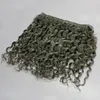 Grey Color Deep Wave Brazilian Human Hair Curly 300g 7A Brazilian Curly Grey Hair Weft Bundles Extension