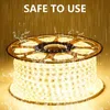 150 pieds 50m LED STRIP LUMIÈRE COUTTABLE LUMIÈRES SMD2835 5050 120leds M 60led M Flex Rope Light IP65 White White RGB Décoration néon Indoo279Z