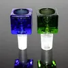 Dikke vierkante glazen kom voor bong waterpijpen Unieke kleurrijke mannelijke 18mm 14mm bongs stuk waterpijp bedwelmend roken accessoire kommen stukken groen zwart