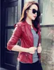 2019 Autumn Fashion Women Short Leather Jackets Motor Coat PU Solid Casual Jackets Slim Stand Collar Streetwear Women