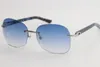 Gute Qualität, modische, randlose Metall-Sonnenbrille, Marmor-Lila-Plank-Stil, Outdoor-Design, klassisches Modell, übergroße Brille 8100908, männlich und weiblich