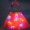 Светодиодная вечеринка световой проволоки TUTU GLOW CAT BUNNY CHAR CORNANDS Сцены танцевать юбка для вечеринки по случаю дня рождения рождественская свеча Neon Party 2 Set4 6162523