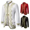 Court Coat Arabian Style Jacket Vackert broderade män passar Bankett Bröllopsdräkt Fashion Jacket2763