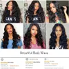 PUVIAN BODY WAVE MED FRONTAL STÄNGNING PERUVIAN Virgin Human Hair 3 Bunds med 13x4 spetsstängning billig peruansk jungfru kropp våg9259914