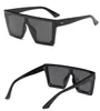 Atacado-Designer De Luxo Óculos De Sol Europeu One-Piece Lens Óculos De Sol Quadrados Casal Óculos Acessórios de Moda para o Presente 5 Cores Em Estoque