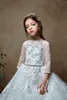 Vestidos de Primera Comunion 2019 Pentelei 2338 Lace Bambini Primo Abiti Comunione per bambine Long Carino Flower Girl Dress