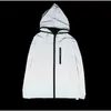 Veste lumineuse printemps automne hommes veste à capuche réfléchissante Couple mince coupe-vent baseball survêtement protection solaire manteau S-5XL