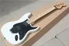 غيتار مصنع مخصص الأبيض مع الأسود الكهربائية Pickguard ل، النقاط الحنق البطانة، القيقب وحة الفريتس يمكن أن تكون مخصصة