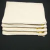 100pcs / lot 7x10inches trousse de maquillage en toile de coton naturel vierge avec des ébauches de doublure de couleur assortie sac cosmétique pour le stock d'impression de bricolage dh236o