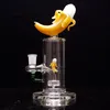 8 Inches Hookahs banana decoration Oil rig Glass Bong glass pipe with1 clear bowl included