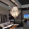 Italian Design Silver Art chandelier Engineering Design Luxury Chain Tassel Aluminum Chain LED Beautiful chandelier Lighting