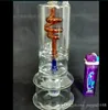 Färg Spiralslangar Glas Bongs Tillbehör, Glas Rökpipor Färgglada Mini Multi-Colors Handrör Bästa Sked Glas