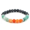 Stone Chakra Armband Verwering Agaat Stone Healing Armband Mannen Vrouwen Sieraden Elastische Kraal Armband