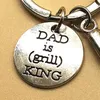 Creative Tableware Keychain Letter Print Personalize Car Keychain Metal Keyring Small Key Chain Ring Father's Day Birthday Gift VT1