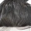 Cheveux vierges malaisiens HD 13X4 dentelle frontale avec cheveux de bébé Remy cheveux couleur naturelle vague de corps fermetures supérieures