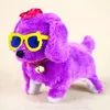 Jouets en peluche électroniques chien animaux de compagnie vente chaude nouvelle mode marche aboiement jouet de haute qualité drôle électrique fil court chien