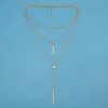 idealway المرأة الأزياء متعدد الطبقات سلسلة سحر قلادة مطلية بالذهب الصيف المختنق قلادة للمجوهرات النساء