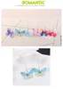 Mode Chiffon Schmetterling Ohrringe Nachahmung Perlen Große Haken Ohrringe Tüll Flügel Weibliche Lange Baumeln Ohrringe Für Frauen Mädchen Großhandel jude