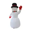 Dekoracja festiwalu Świąteczne nadmuchiwane kostiumy Snowman Xmas Up Santa Claus Giant Outdoor 2 4M LED LED Snowman Costume1289i