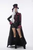 Wholesale-Halloween Vampire Couple Costumes Men's Bloody Handsome Costume Womens Steampunk Vampiress Uniforms Blood Countess Kits