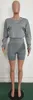 Elbise Haoyuan Kadın İki Parça Kıyafet Trailsuit Uzun Kollu Mahsul Üst ve Bisikletçi Şortları Ter Takımları Sonbahar Giysileri 2 Parça Eşleştirme Setleri