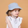 Ins Baby Kids Sun Hut Helm Blume bedruckte Strand Sunhats Kinder Fashion Tope verstellbar hübsches Jungen Mädchen Eimer Breiter Krempe Hat8377803